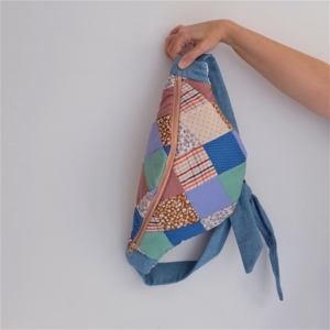 sac banane patchwork création textile par chaumière oiseau