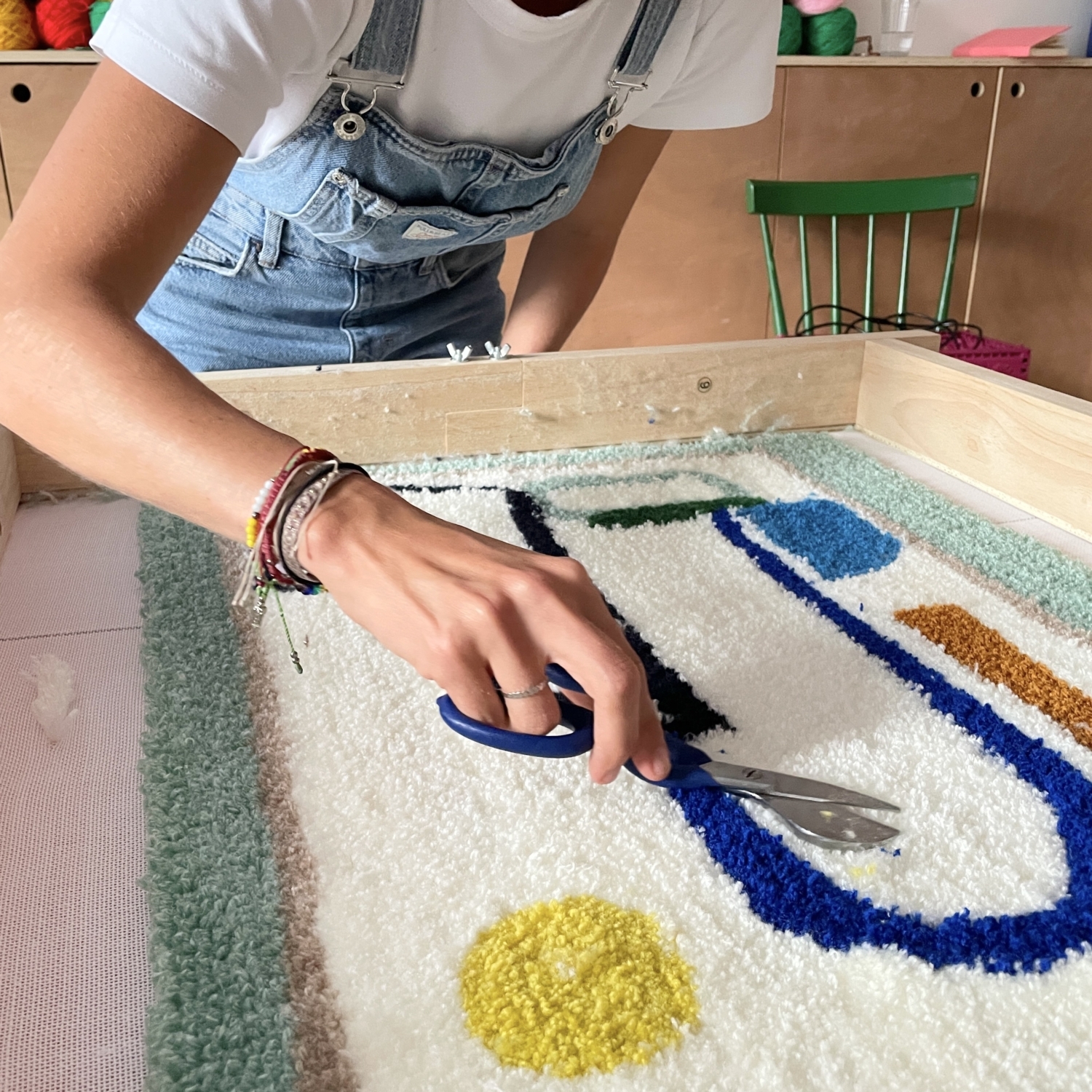 stage tufting atelier tapis chaumière oiseau