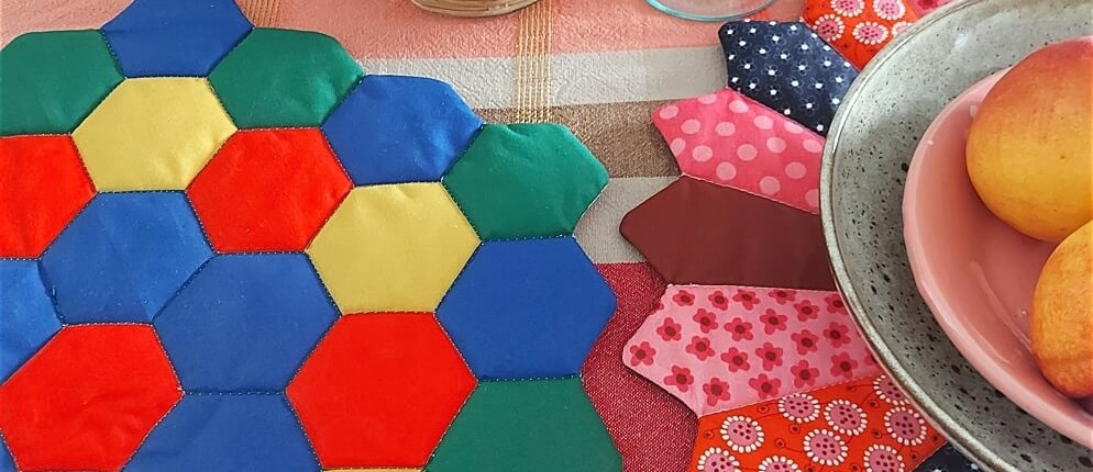 sets de table patchwork quilté chaumière oiseau