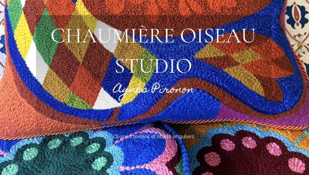couverture du catalogue professionels oeuvres textiles chaumiere oiseau studio