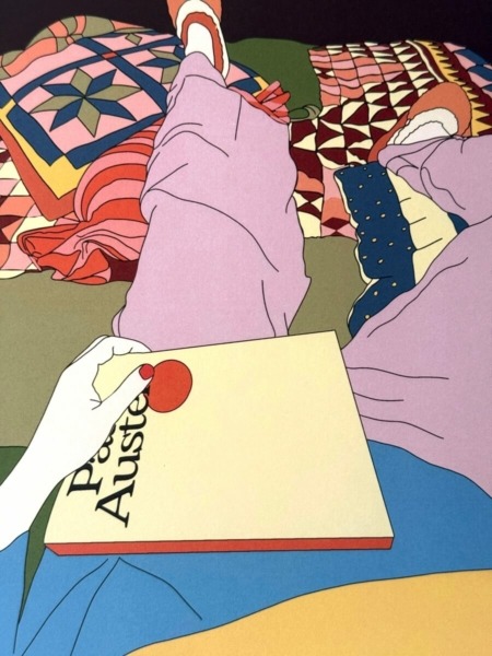 Détail de l’illustration La chambre – texture et motifs des textiles