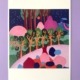 Illustration A4 Moebius Night – dessin poétique aux couleurs vives inspiré des paysages nocturnes